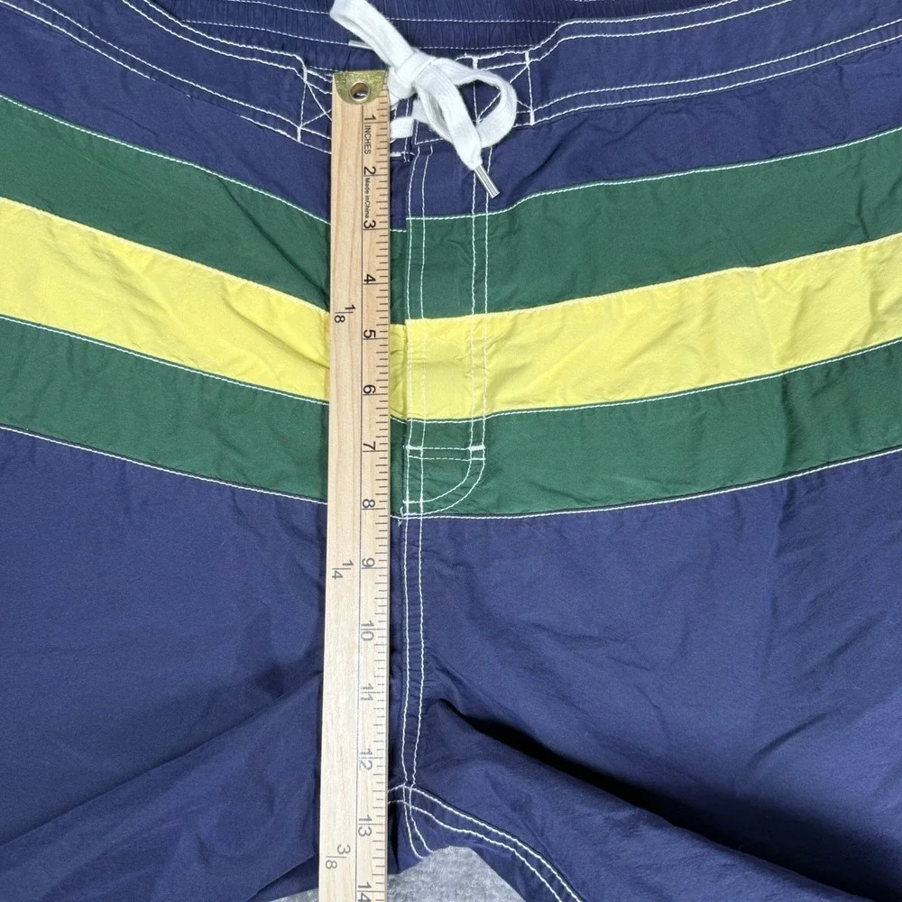 Polo‎ Ralph Lauren Swim Trunks Men's XXL Blue Colorblock Crest Big Pony Pockets